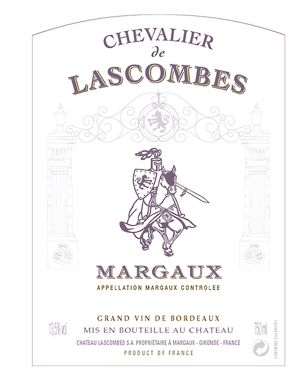 Chevalier De Lascombes 2 ème Vin de Château Lascombes